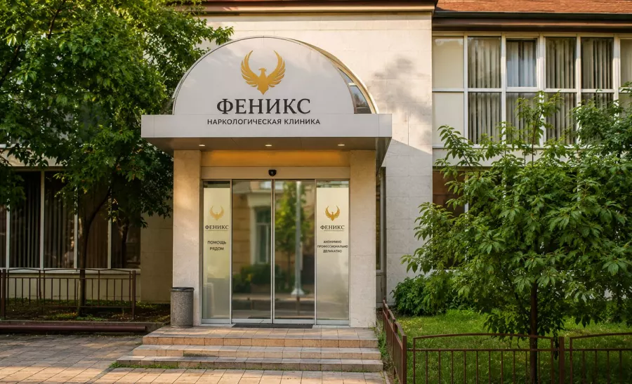 Вход в наркологическую клинику «Феникс» в Краснодаре